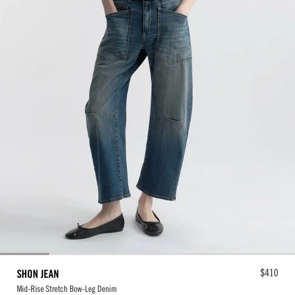 Nili Lotan Shon Bow Leg Classic Wash Jeans size 28-6 Runs large see measurements - Picture 15 of 16